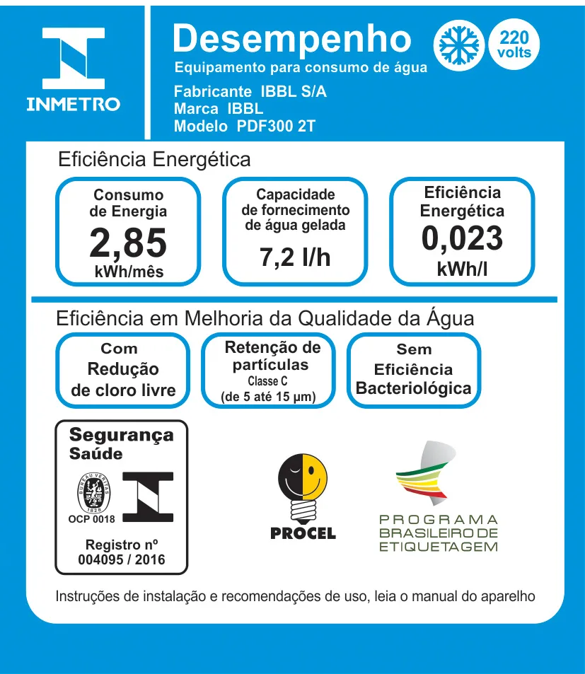 Purificador de Pressão IBBL - PDF 300 2 Torneiras - Imagem 4